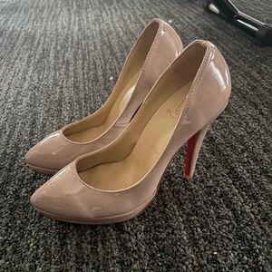 Christian Louboutin Biege Platform Heels